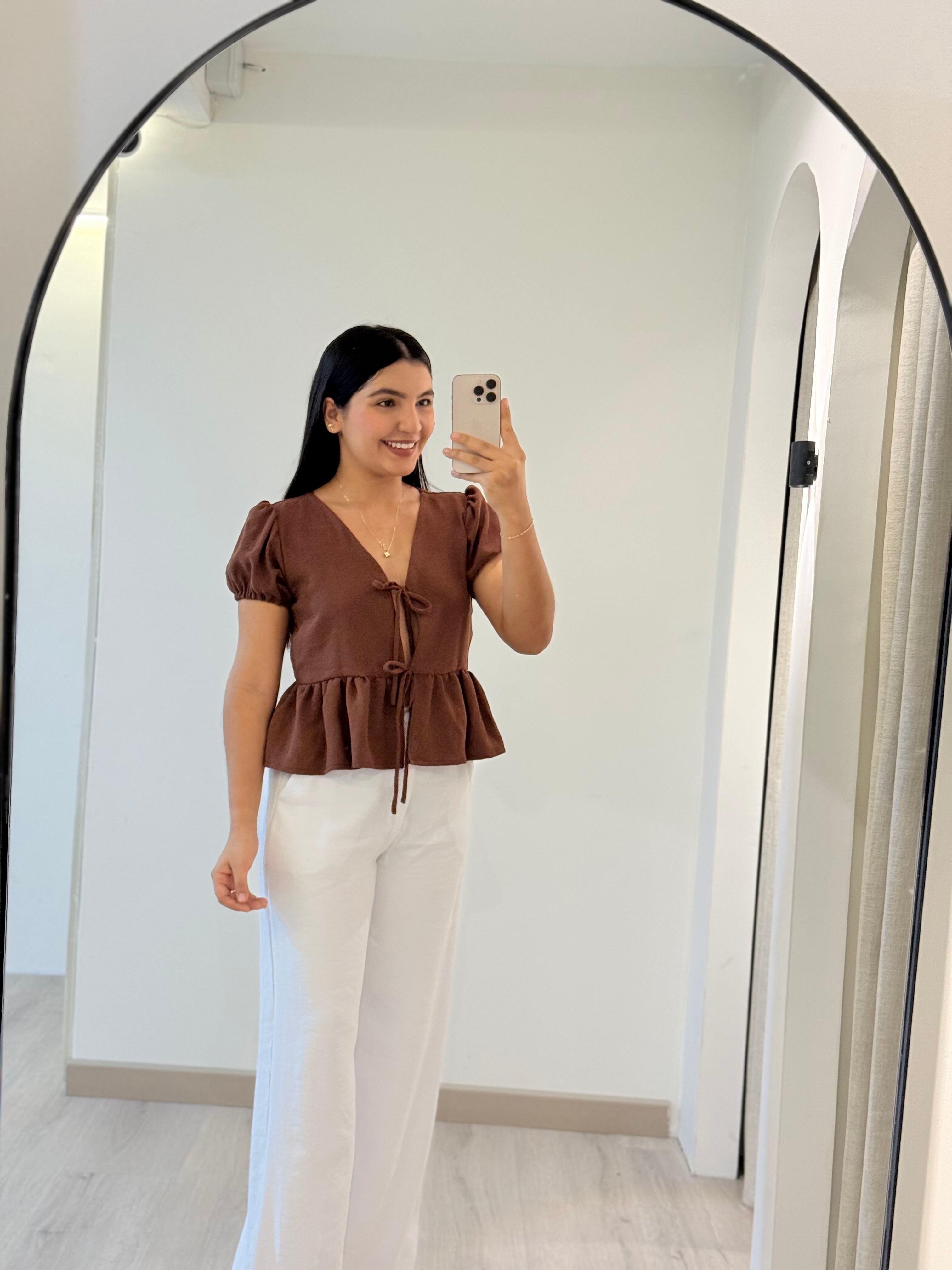 BLUSA LAURA MOCA