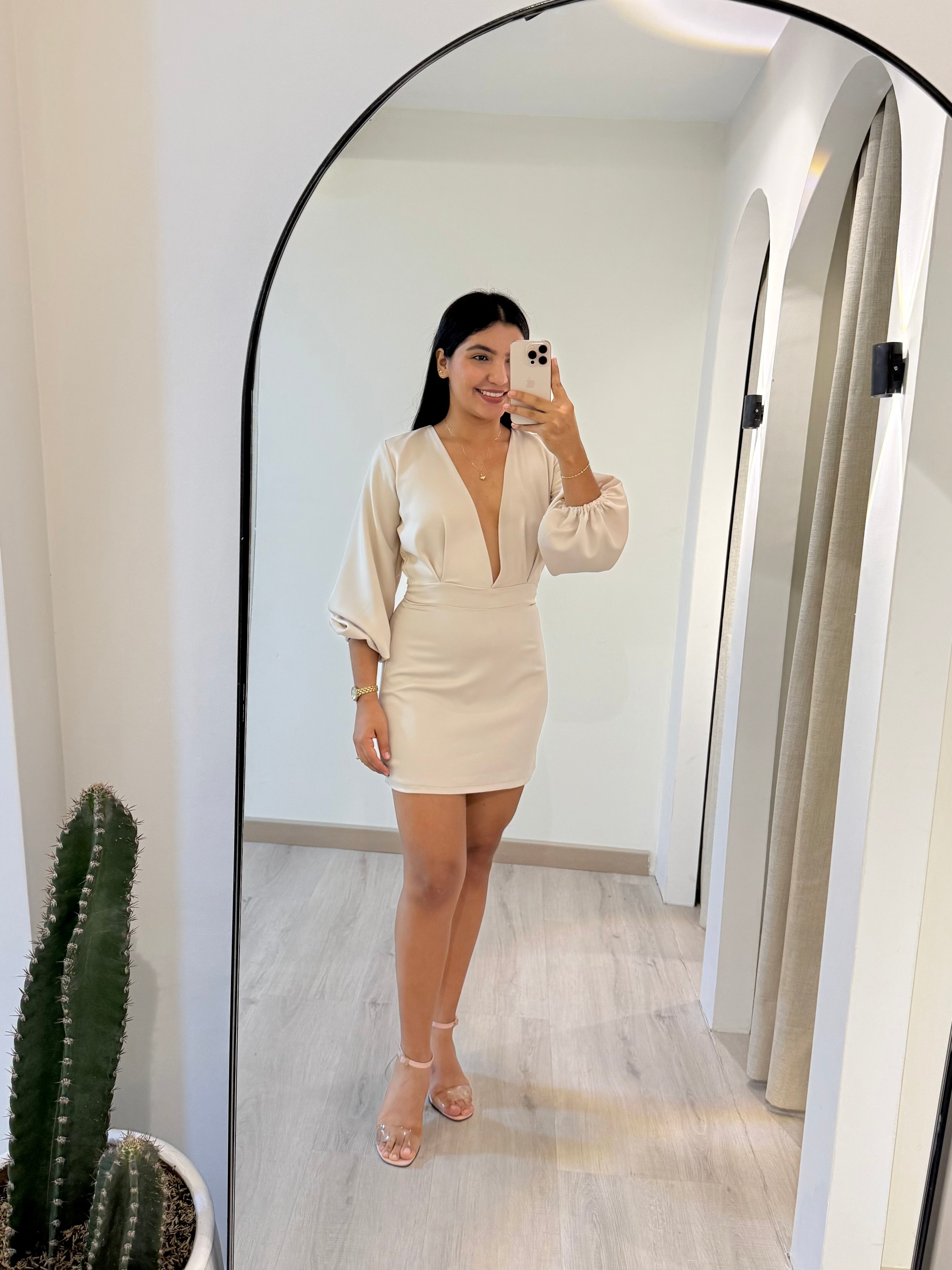 VESTIDO VICTORIA BEIGE