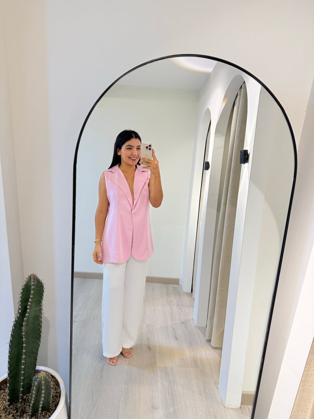 BLUSA TIPO BLAZER ROSA