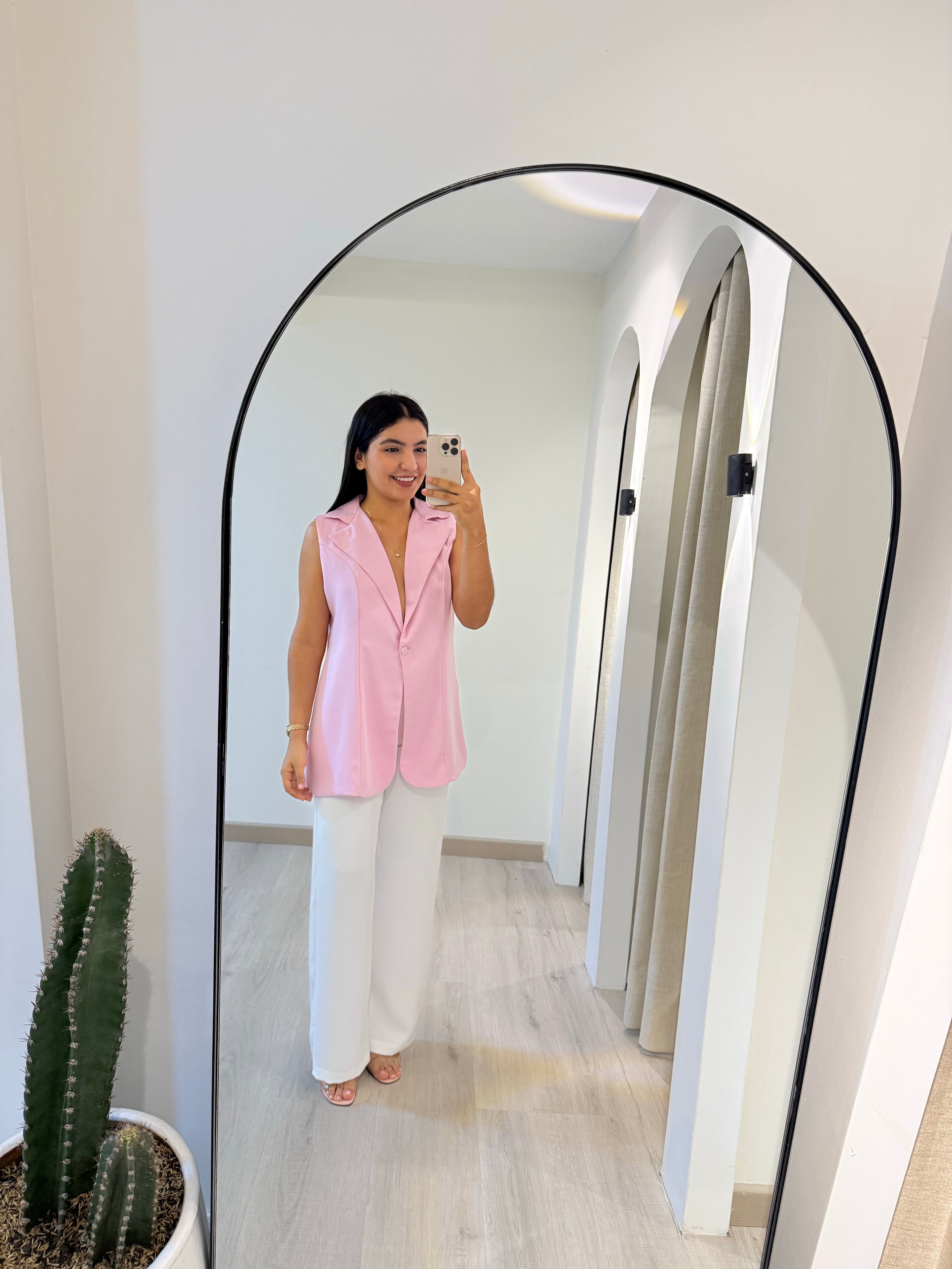 BLUSA TIPO BLAZER ROSA