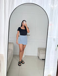 FALDA SHORT TAPA REDONDA AZUL BEBÉ