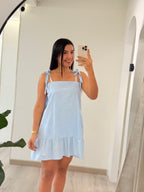 VESTIDO AINOA LINO AZUL