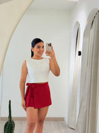 FALDA SHORT LUISA ROJA