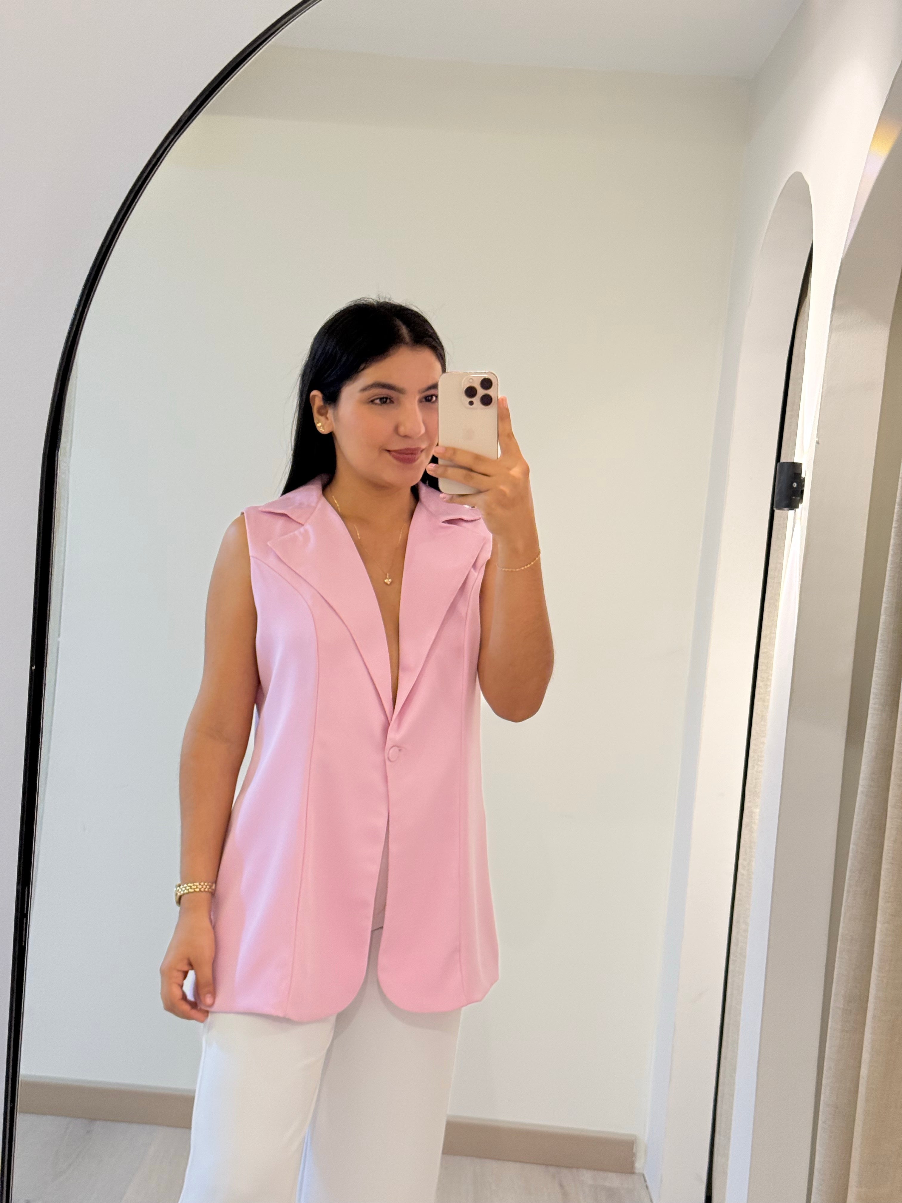 BLUSA TIPO BLAZER ROSA
