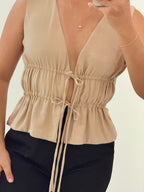 BLUSA MARGARITA BEIGE