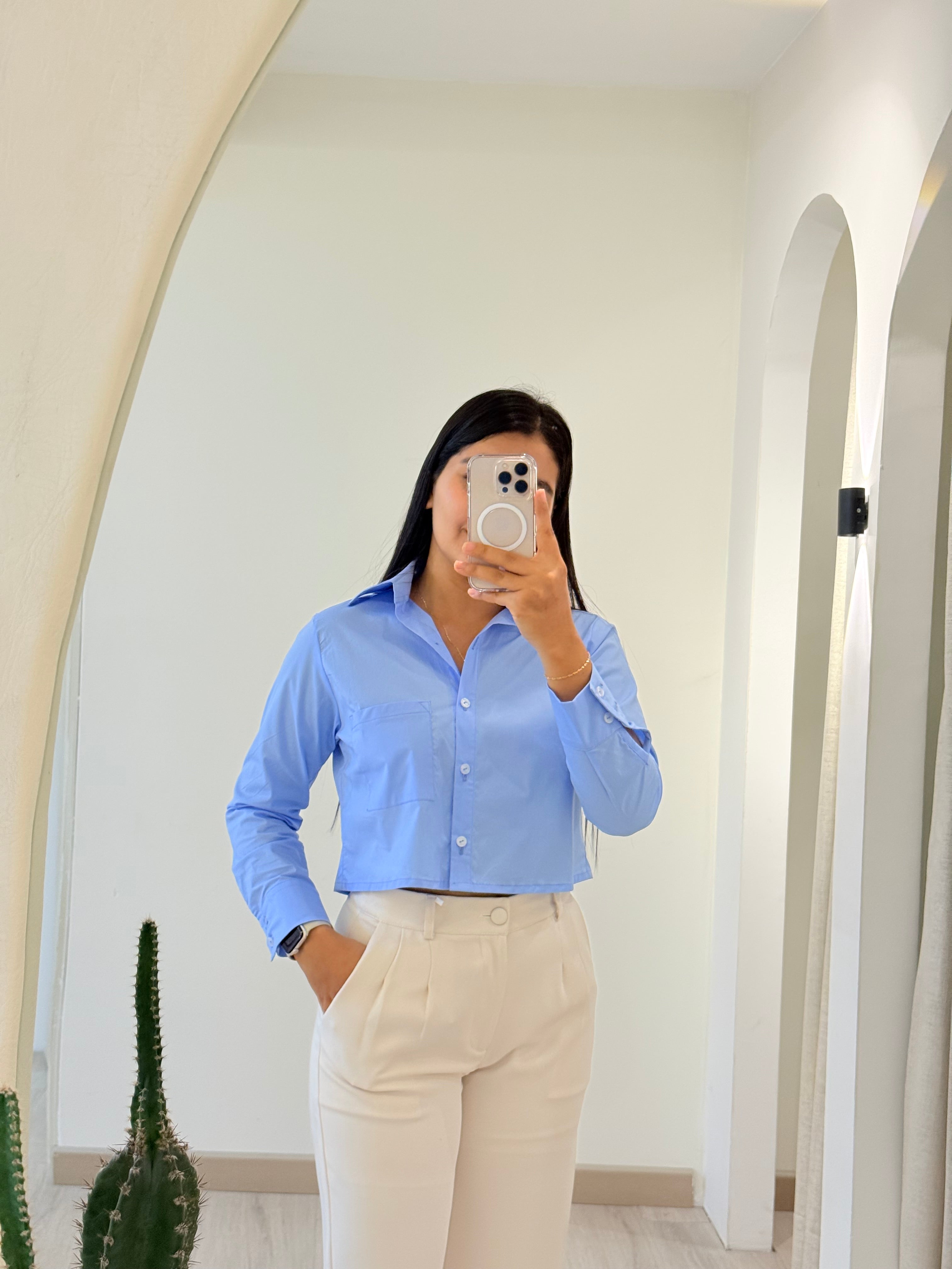CAMISERA CORTA AZUL