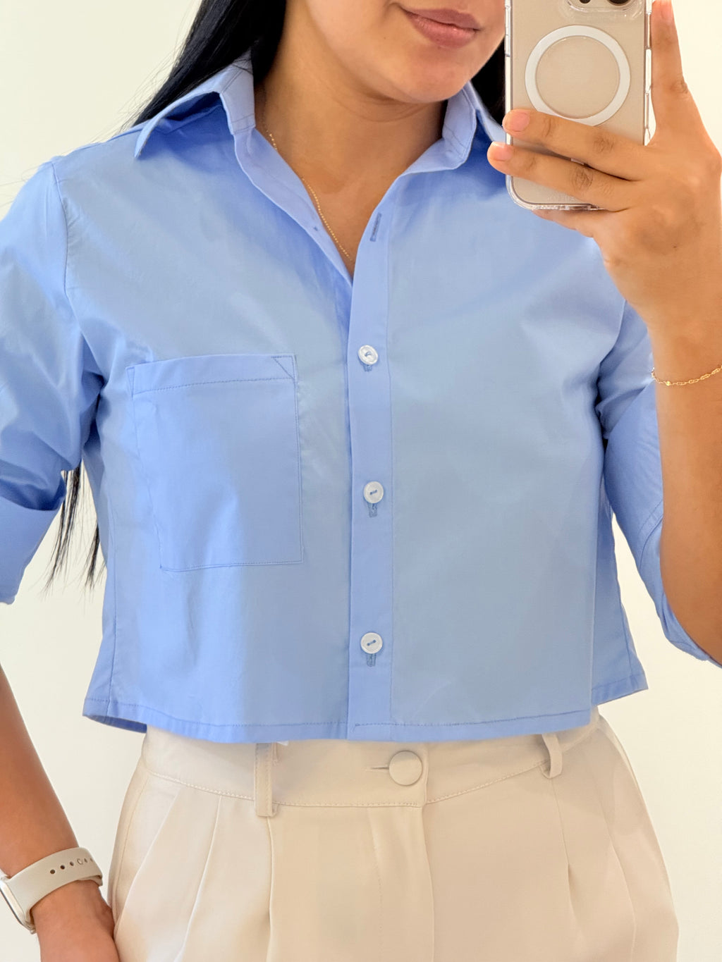 CAMISERA CORTA AZUL