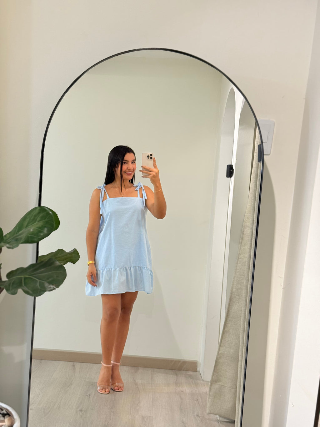VESTIDO AINOA LINO AZUL