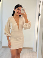 VESTIDO VICTORIA BEIGE