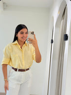 CAMISERA EN LINO AMARILLA