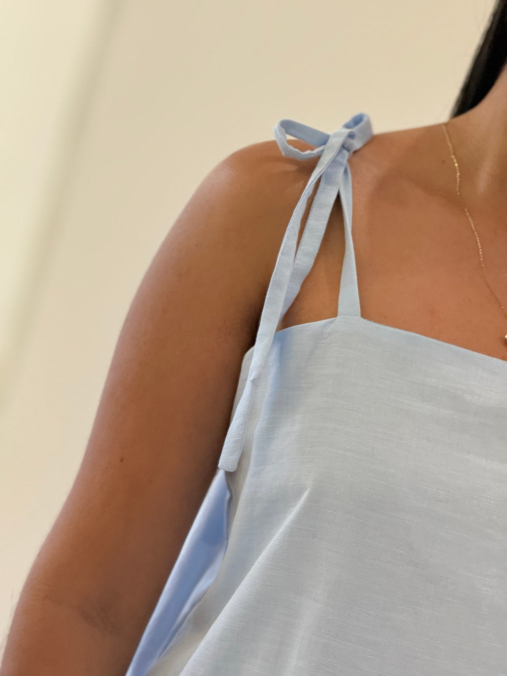 VESTIDO AINOA LINO AZUL
