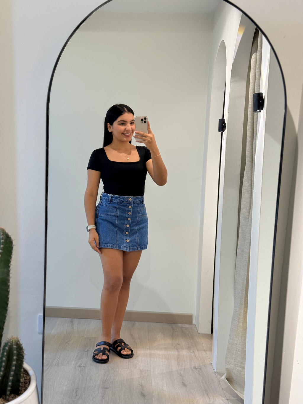 FALDA SHORT JEAN AMADA MEDIO