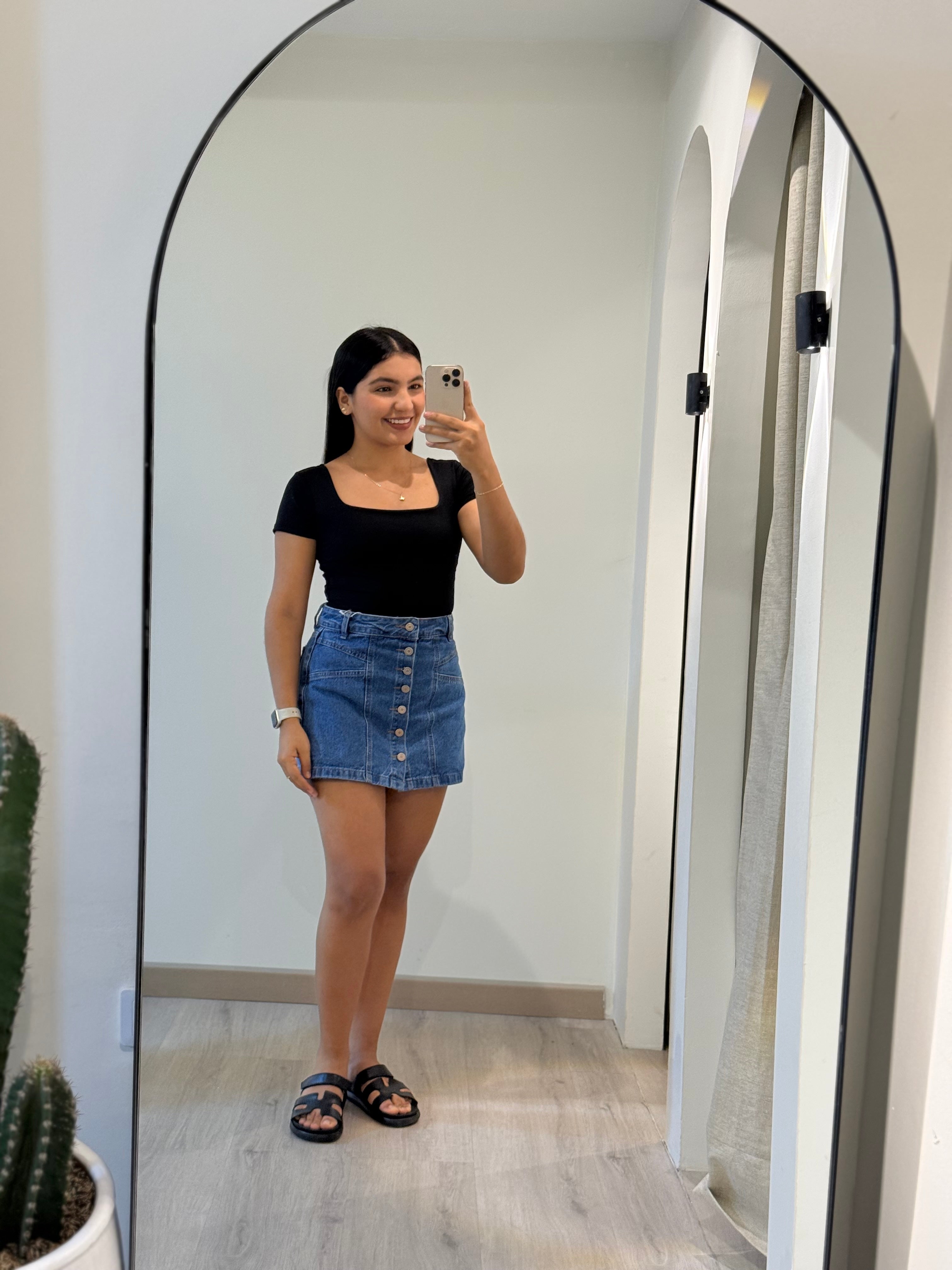 FALDA SHORT JEAN AMADA MEDIO