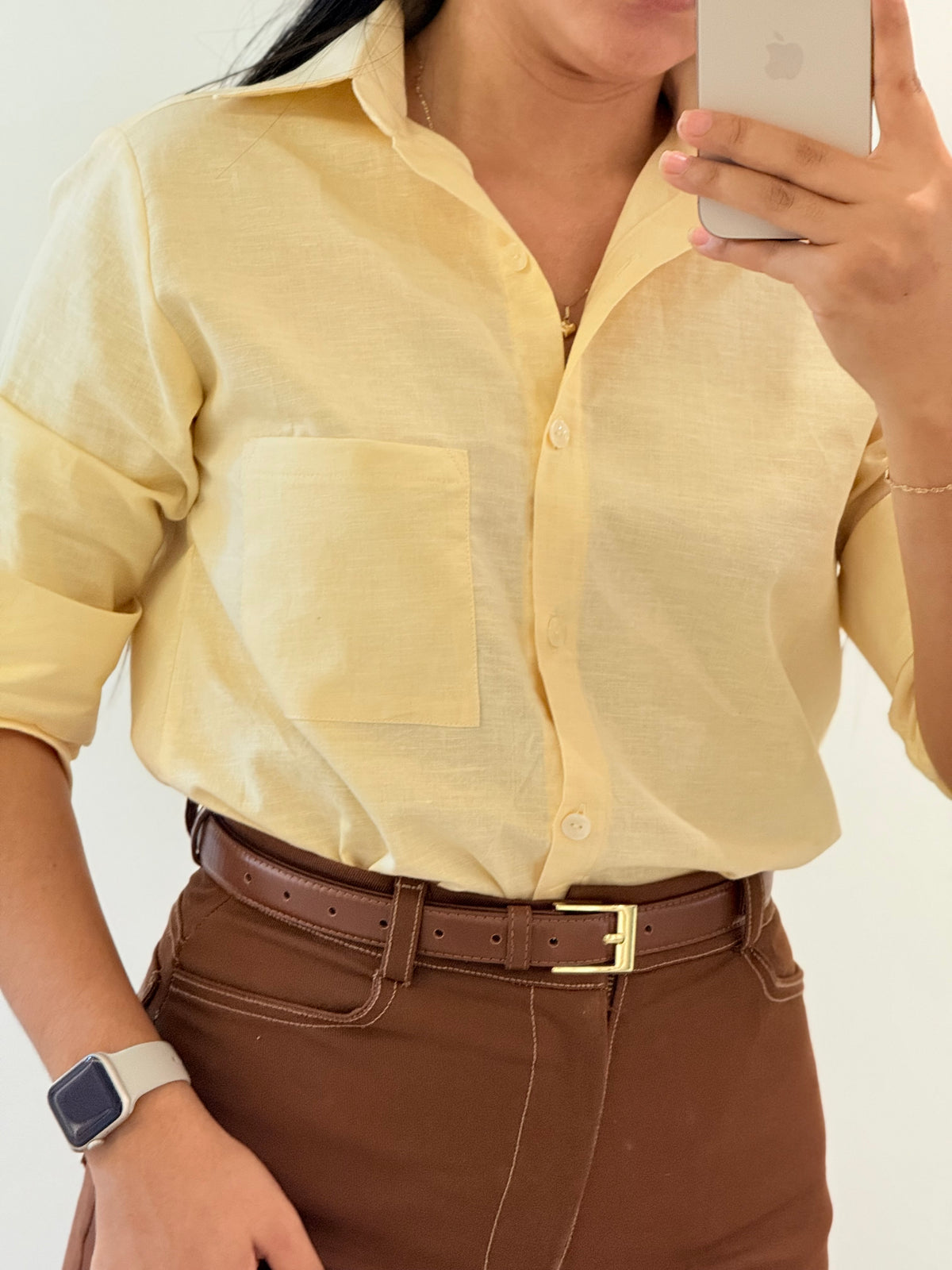 CAMISERA LINO AMARILLA