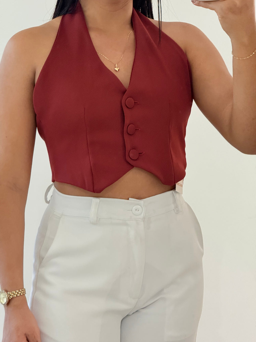 BLUSA LUISA VINO TINTO