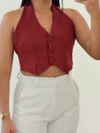 BLUSA LUISA VINO TINTO