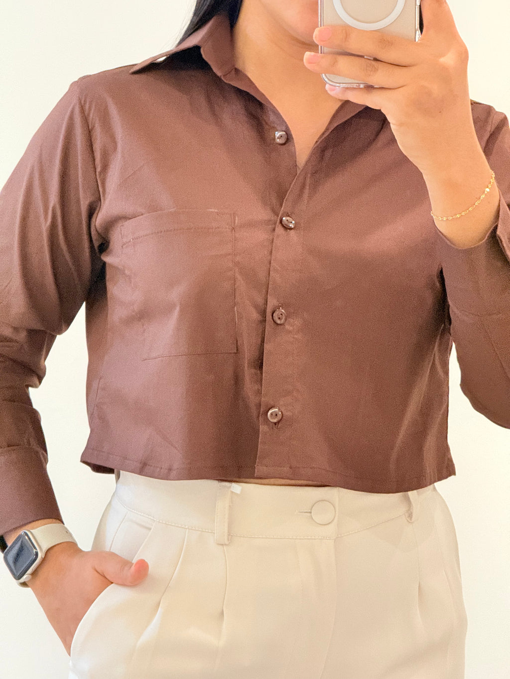 CAMISERA CORTA MOCCA