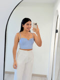 CROP TIPO CONCHA AZUL BEBÉ