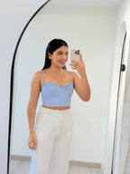 CROP TIPO CONCHA AZUL BEBÉ