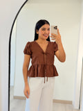 BLUSA LAURA MOCA