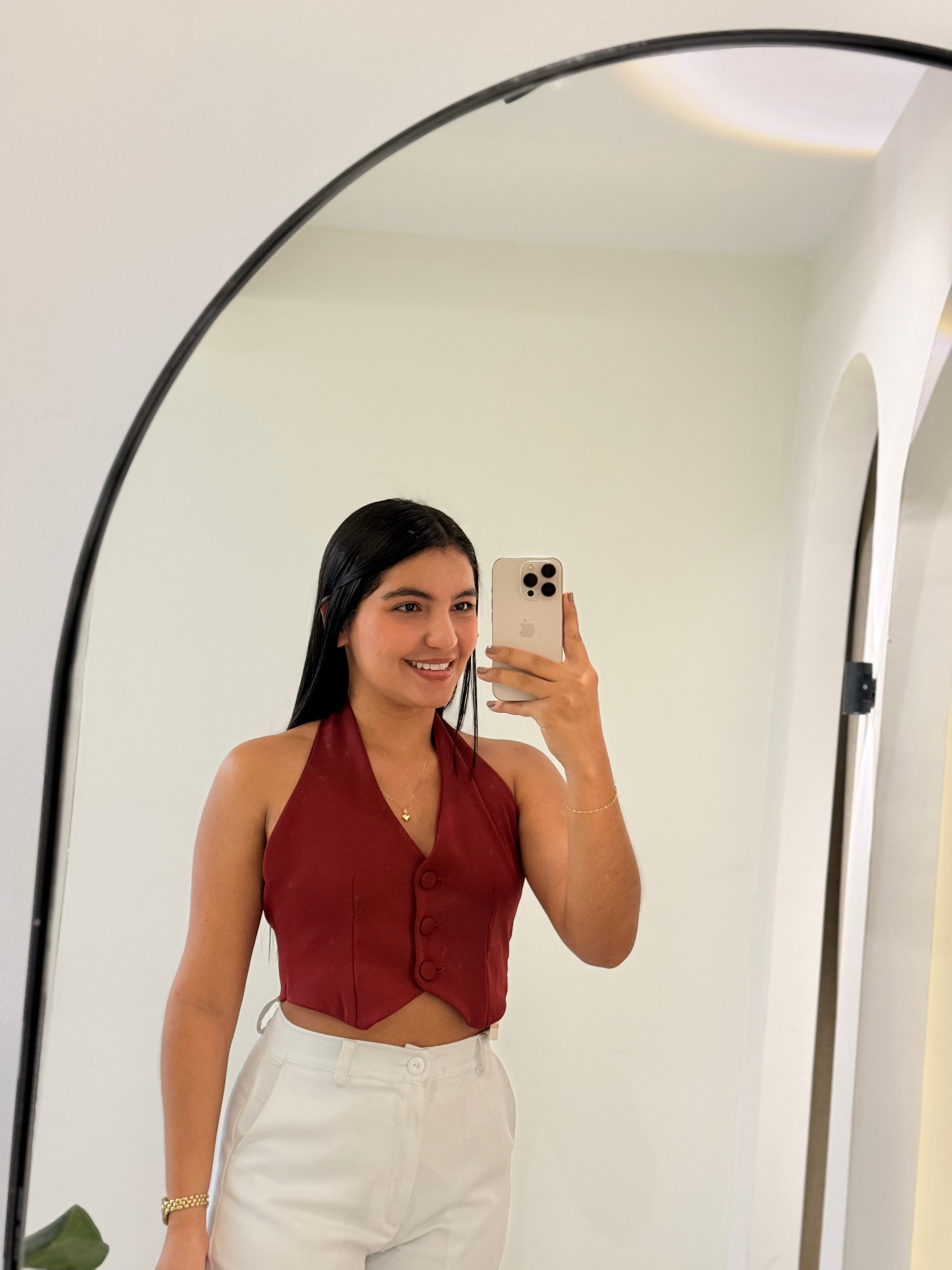 BLUSA LUISA VINO TINTO