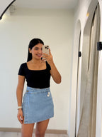 FALDA SHORT JEAN LUISA CLARO