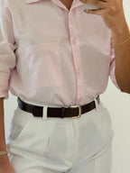CAMISERA EN LINO ROSA