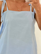 VESTIDO AINOA LINO AZUL