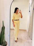 PANTALÓN LINO AMARILLO
