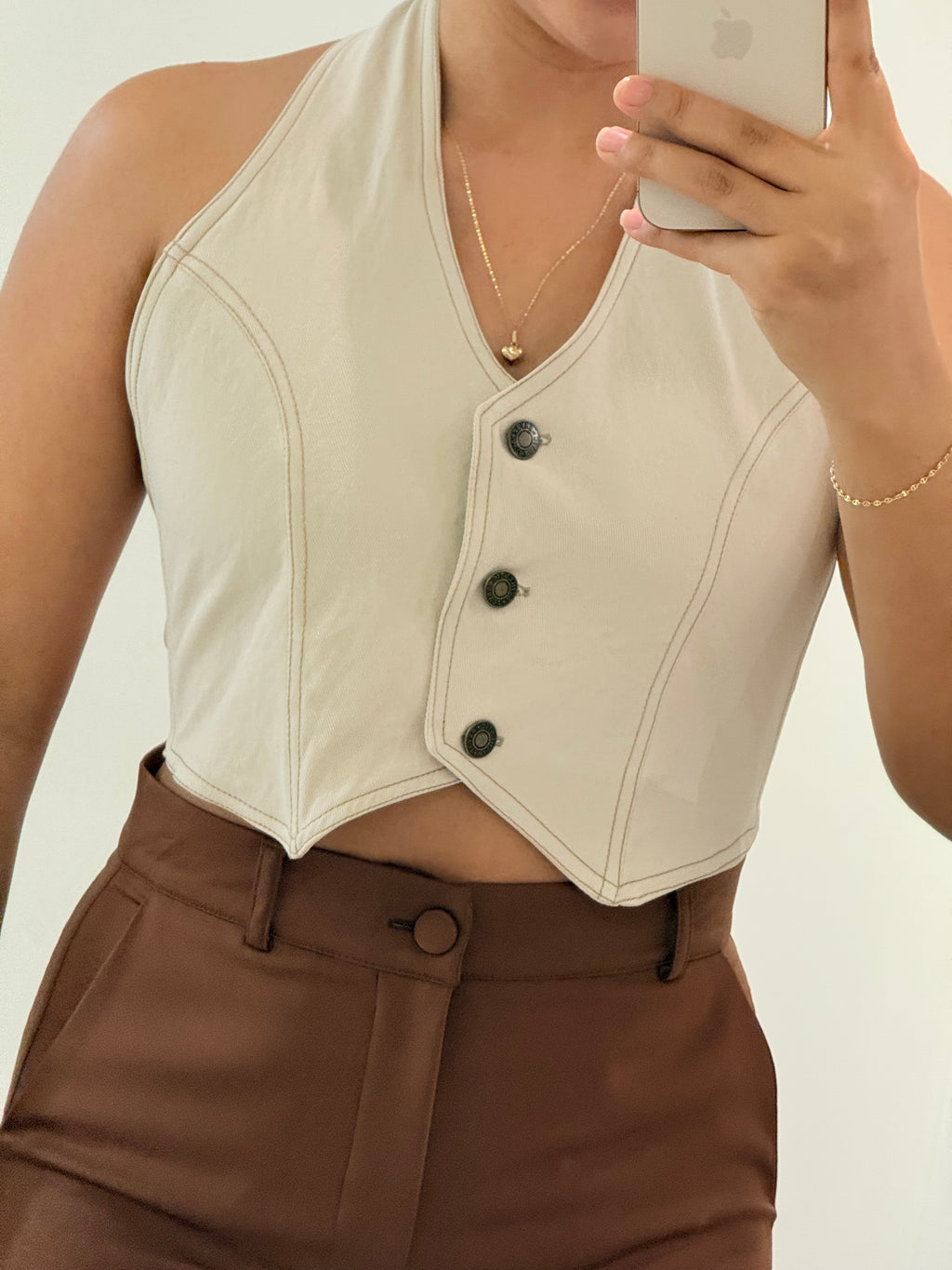 CHALECO VICTORIA BEIGE