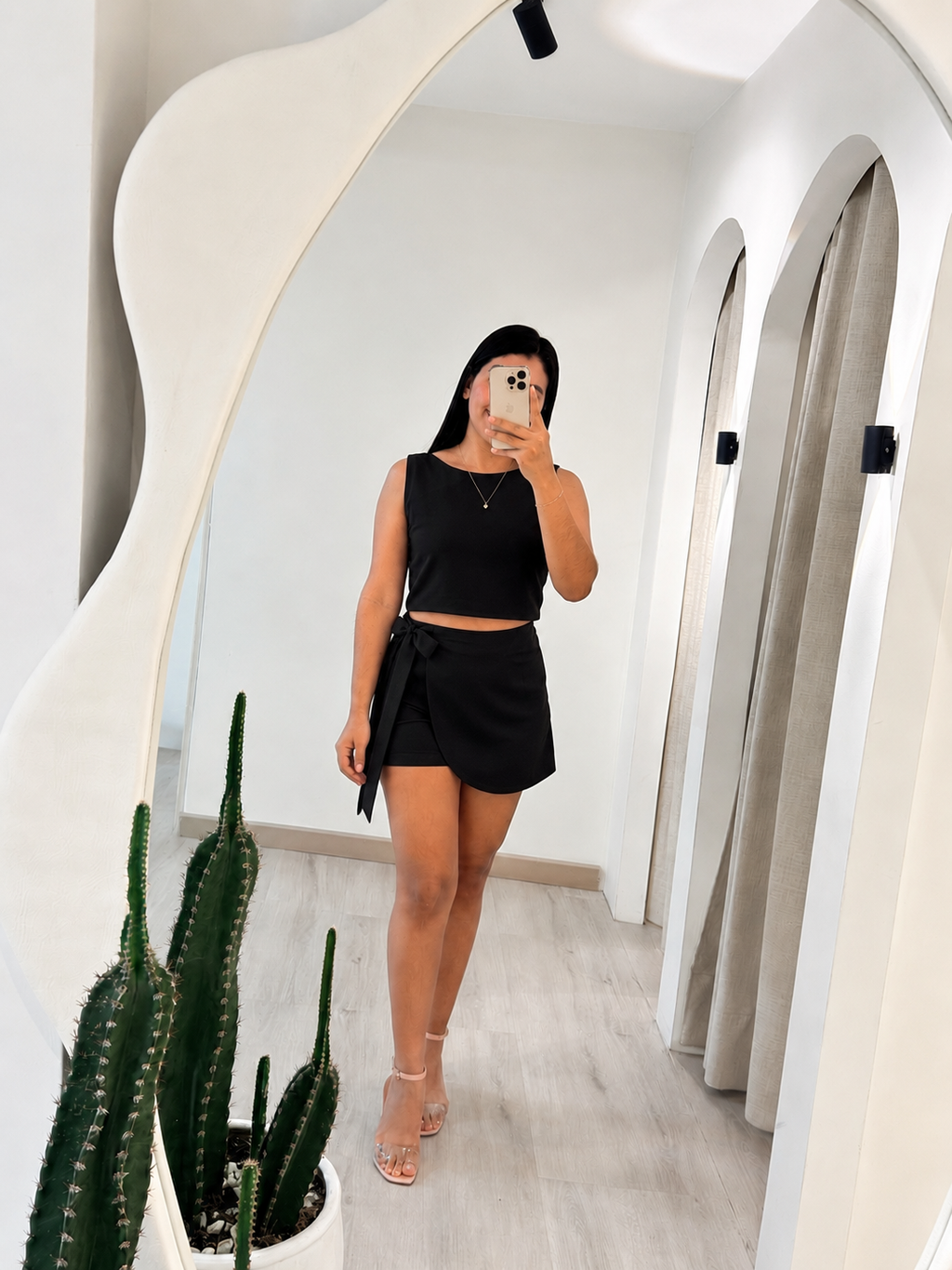 FALDA SHORT BOSTÓN NEGRA