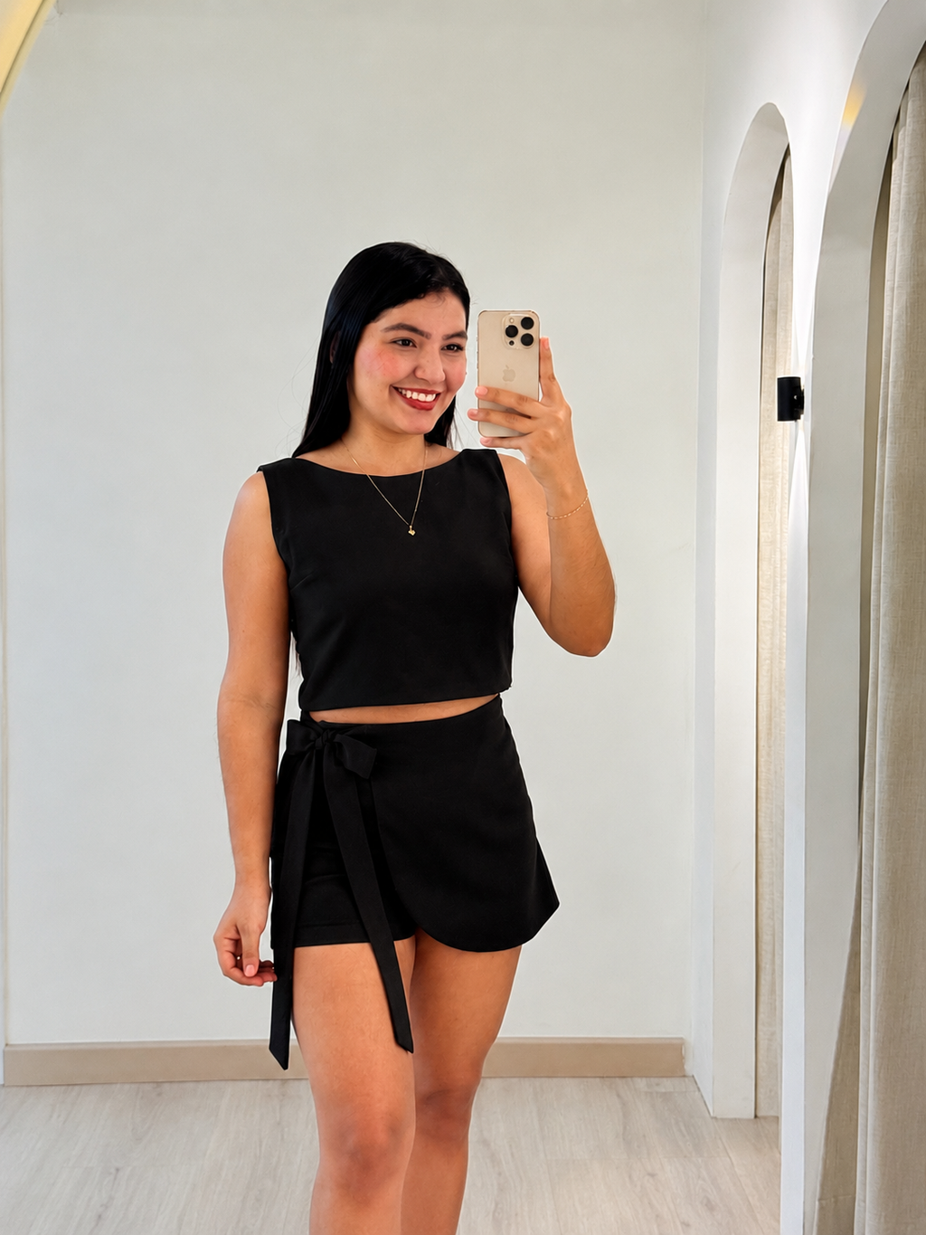 FALDA SHORT BOSTÓN NEGRA