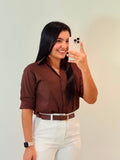CAMISERA POPELINA MOCA