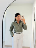 CAMISERA AJUSTADA VERDE