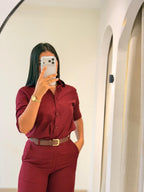 CAMISERA EN LINO VINOTINTO
